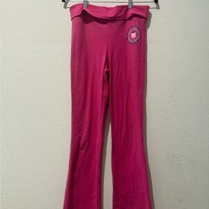 Danskin Now Pink flared fold overs